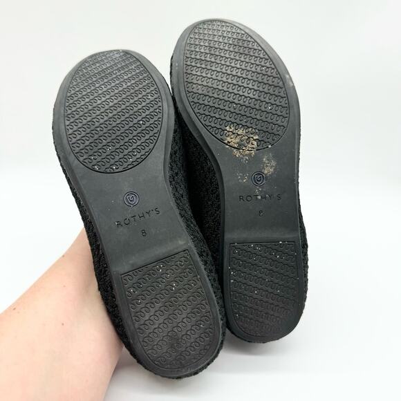 Rothy’s The Honeycomb Loafer Slip On Flats In Black Size 8 Office Preppy Comfort - Picture 10 of 13